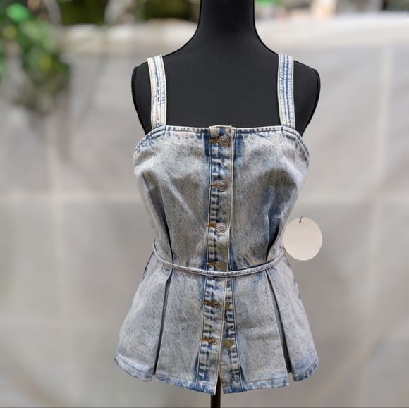 Free Market Small denim top - Picture 1 of 4